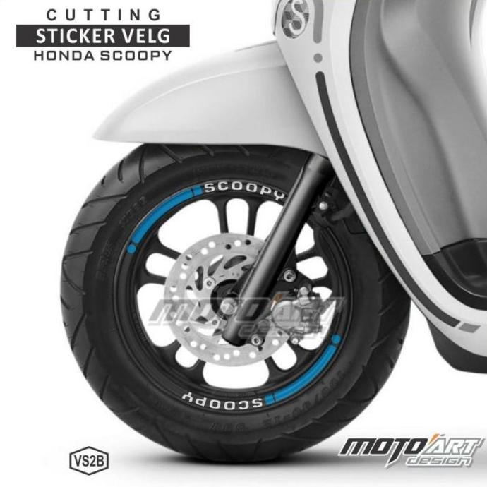 SALE Cutting Sticker Striping Scoopy Putih 2017-2022 limited edition biru Termurah