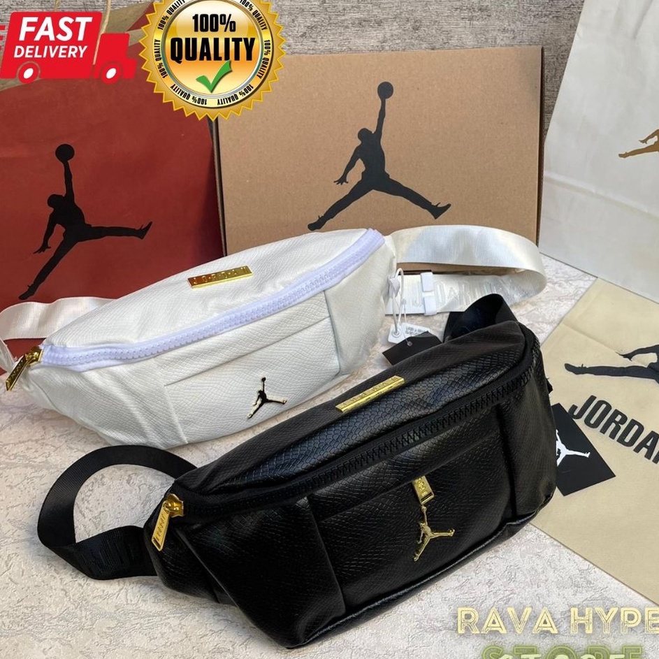 codeHh6H1 Air Jordan Waistbag Regal Gold FULLSET / Tas Jordan Tas Selempang Tas Pria Tas Wanita