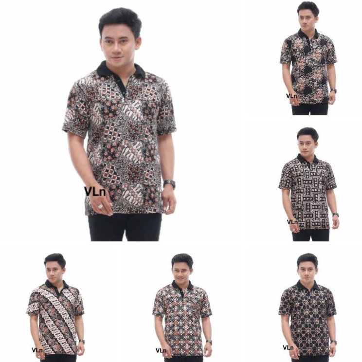 Dijual kakakT9f9E Kaos cap batik kerah kemeja kaos batik abstrak kaos kerah