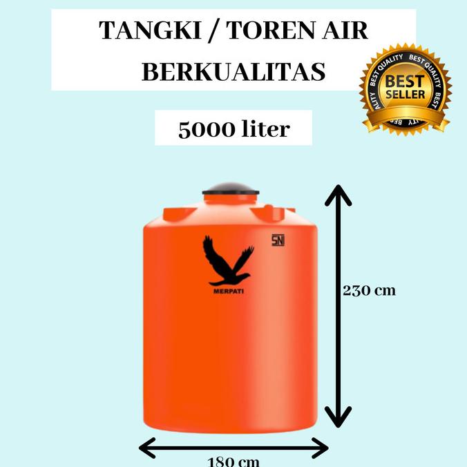 Terjangkau Tangki Toren Tandon Air - 5000 Liter