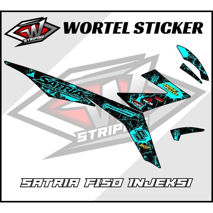 SALE Striping Stiker Decal Motor Satria FU Injeksi Racing Abstrak Keren Termurah