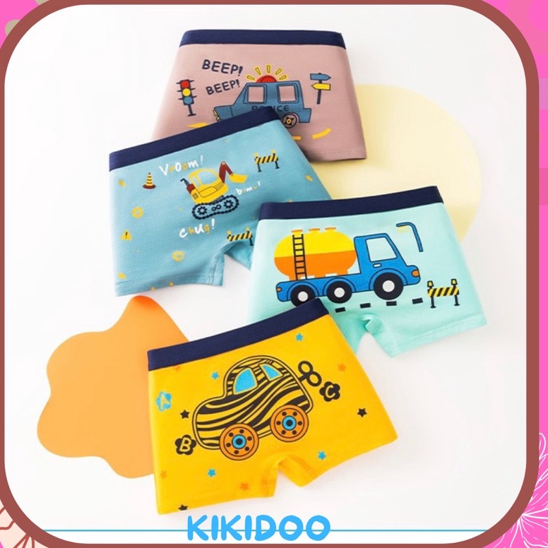 Produk EkslusifV1h1G Kikidoo Boxer Katun Anak Cowok Premium Celana Dalam Anak Laki Laki Bulldozers B