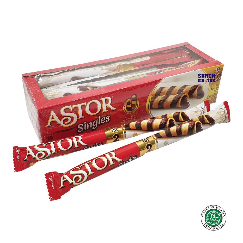 

☇✯✱ Astor Singles Wafer Stick - Netto 12 pcs x 16 gr Baru