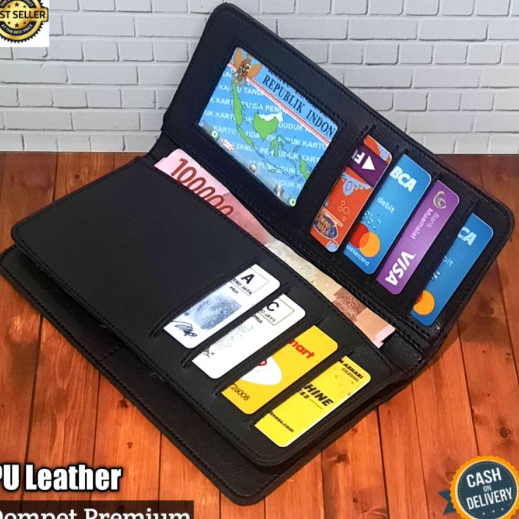 Wow bangetNn4N8 Dompet Panjang Pria/Dompet Kulit Sintetis/Dompet Kartu