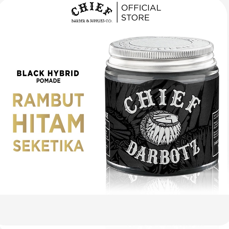 ☈➸❋✦ CHIEF x DARBOTZ BLACK HYBRID - Pomade  Penghitam Rambut 3,18oz Laris