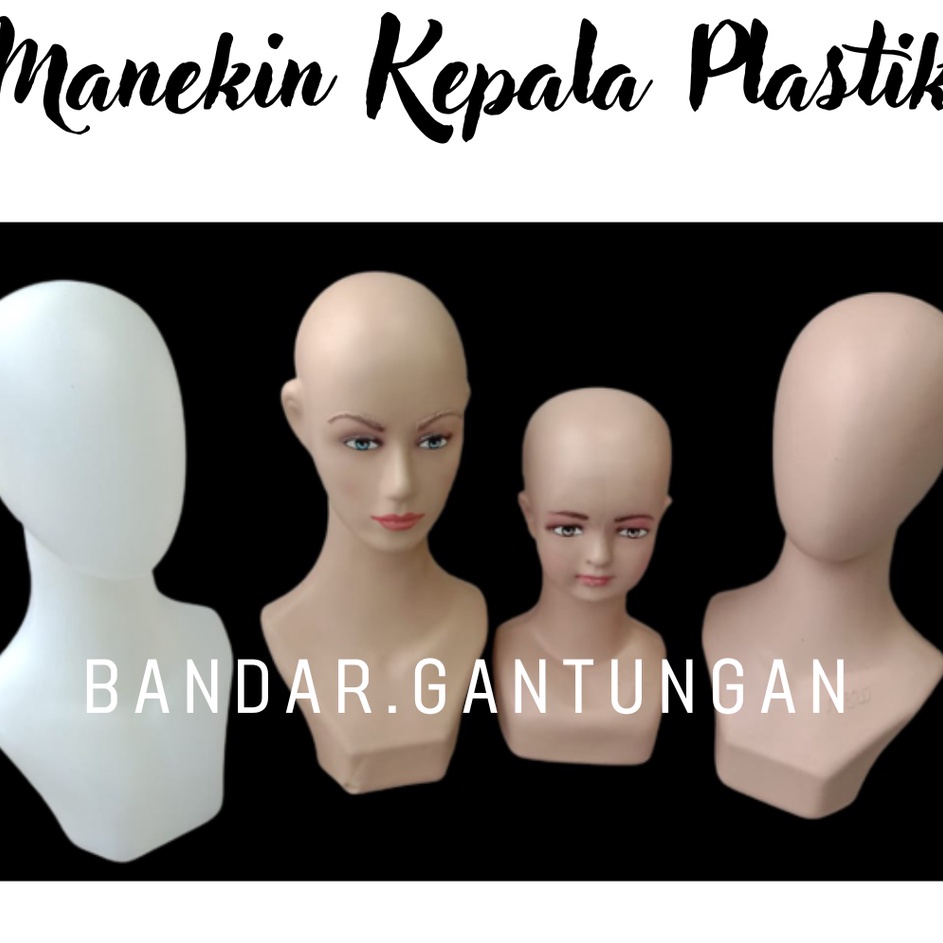 High QualityJ4v9U Patung Manekin Kepala Anak Dewasa Makeup / Alien Display Kerudung Patung Leher Man