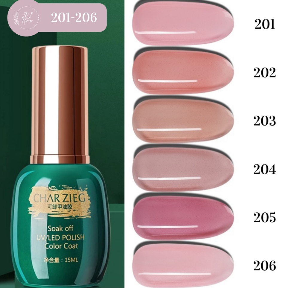 Buruan Beli CHARZIEG (201-206) JELLY NAIL GEL POLISH / KUTEK GEL / KUTEKS / NAIL POLISH / GEL POLISH