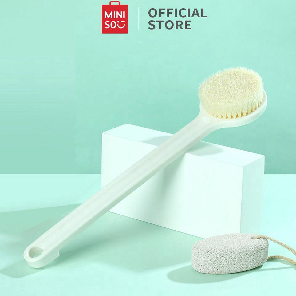 ➮ MINISO Sikat Mandi Gagang Panjang Kuas Pembersih Multifungsi Bathing Brush Sikat Penggosok Gosok P
