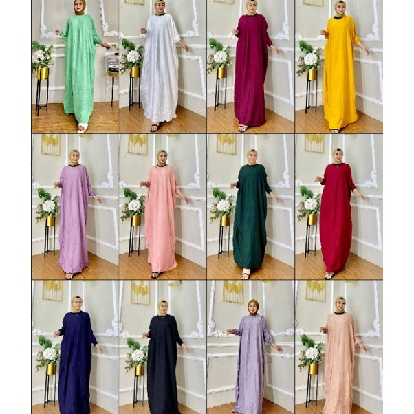 SpesialE9q4P KAFTAN POLOS TWILL ORI 100% / BAJU KELELAWAR/KAFTAN WANITA/KAFTAN DRESS