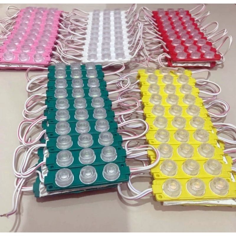 10Biji LAMPU LED 3MATA DC 12VOLT LAMPU MODUL VARIASI TAMBAHAN MOTOR MOBIL BIS TRUK LAMPU KOLONG DASH