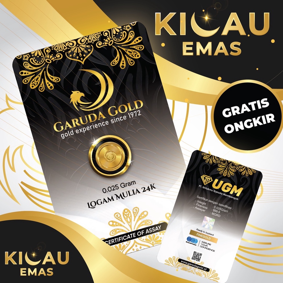 Kilat Hemat8e8Ds Garuda Gold 0,025 Gram Emas Batangan Bersertifikat 24 Karat