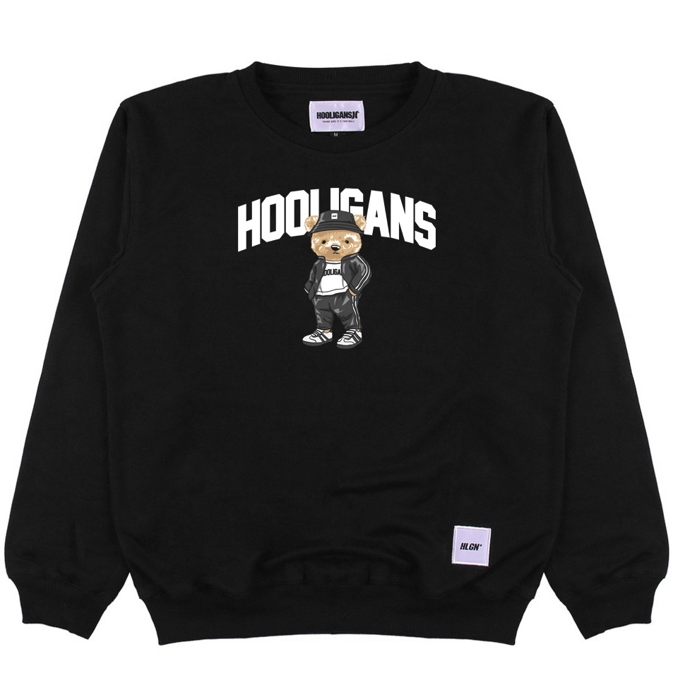 id1s6Rg HOOLIGANS Sweater Crewneck VAR Ted - Black