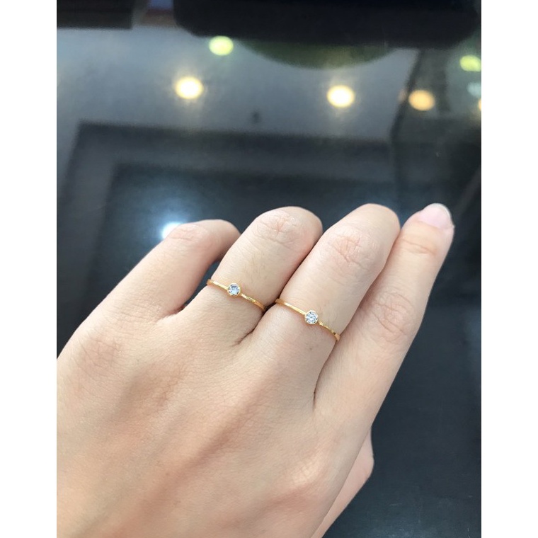 [BEST SELLER] Cincin emas asli Lidi 1 Permata 1/2 gram Kadar 375 8K, perhiasan, cincin, emas [KODE R3D1]