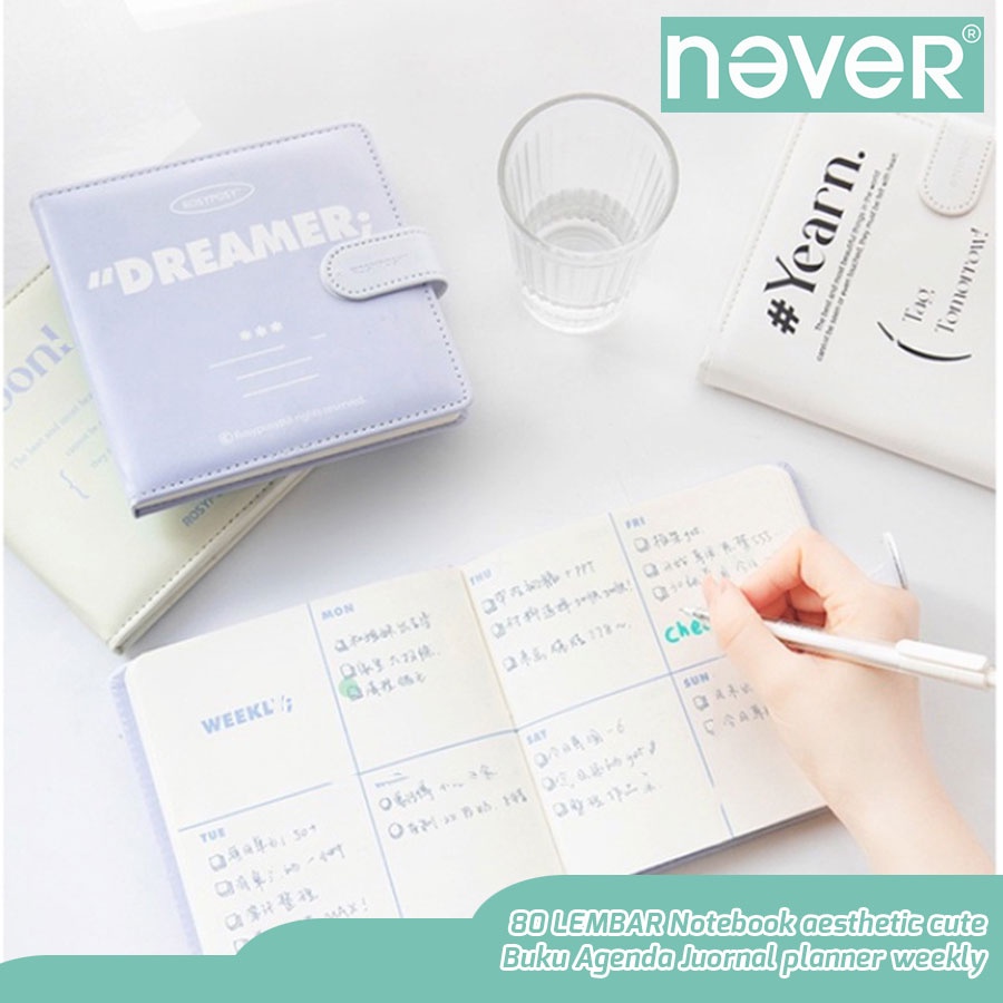 

Buku Catatan Notebook Aesthetic Cute 80 Lembar /Buku Agenda Juornal Planner Weekly Monthly/Diary