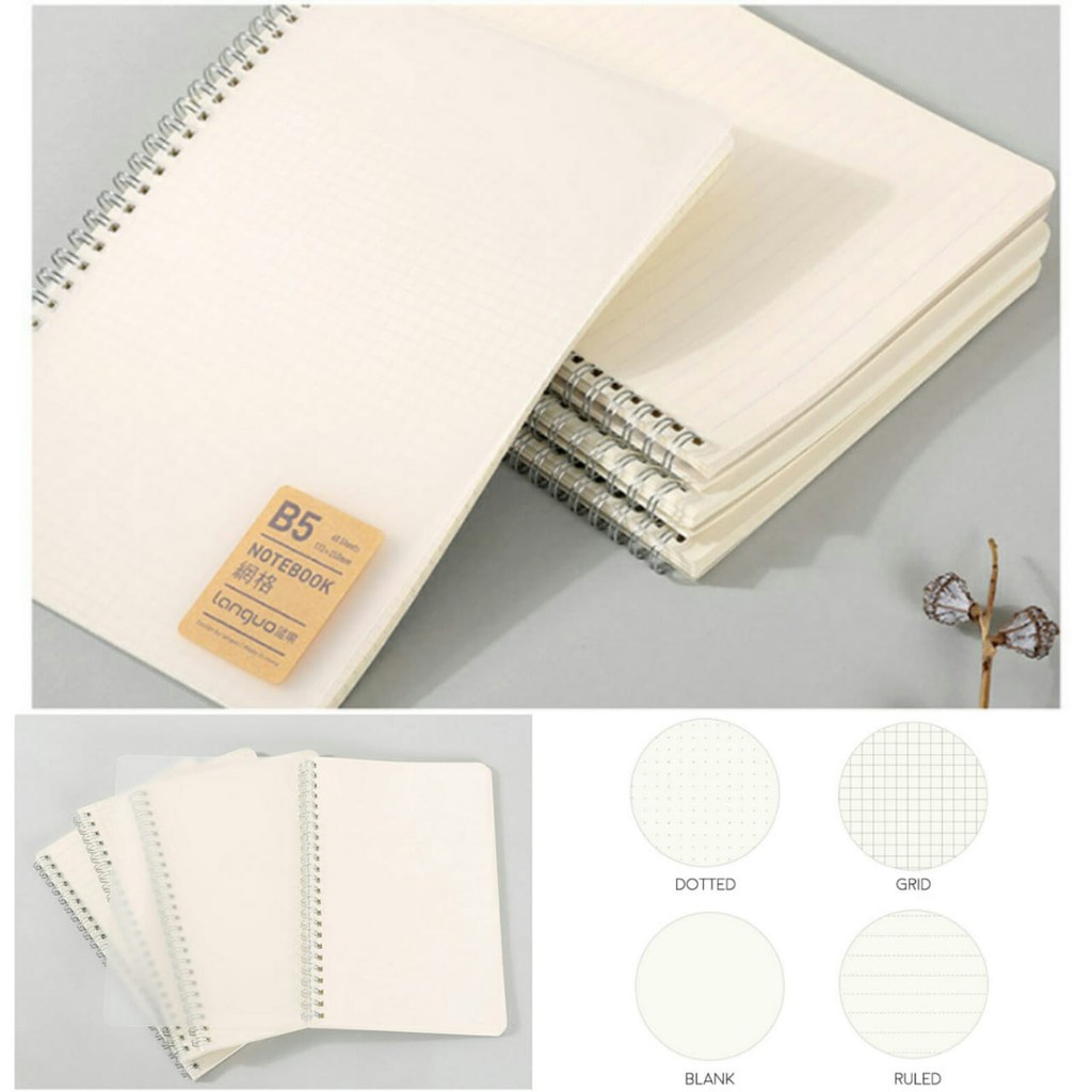 

Notebook Clear Cover Spiral B5 Languo