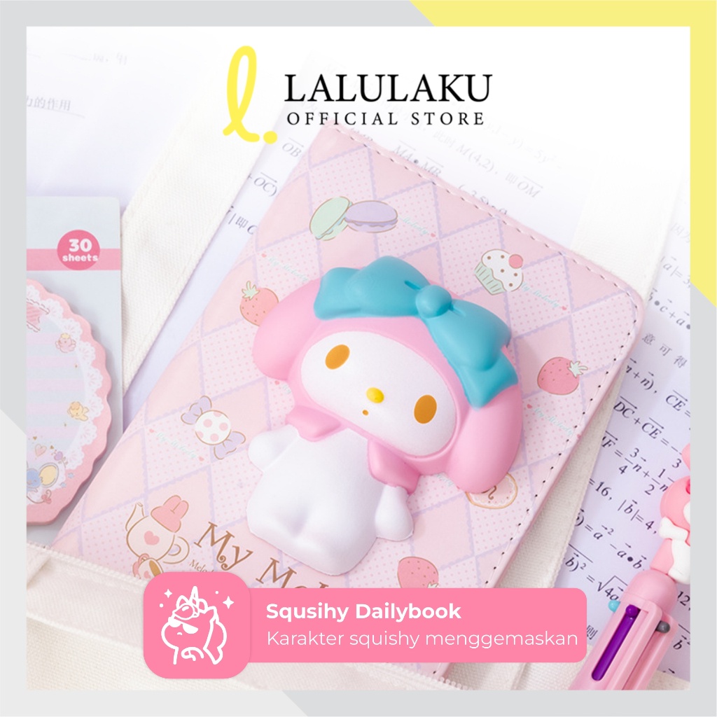 

Buku Diary Melody Cinamonroll Hello Kitty 3D Squishy Book Notebook Agenda Buku Catatan Anak Buku