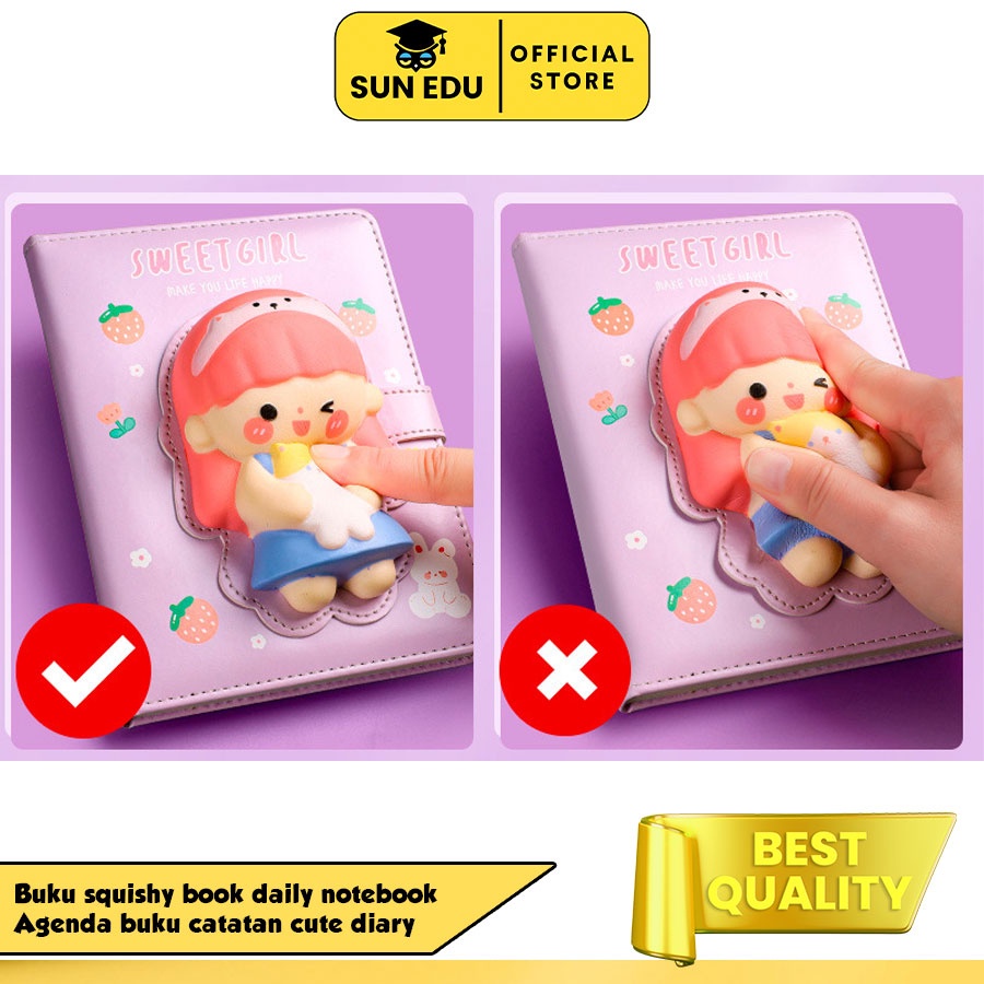 

Buku Squishy Book Daily Notebook/ Agenda Buku Catatan Cute Diary