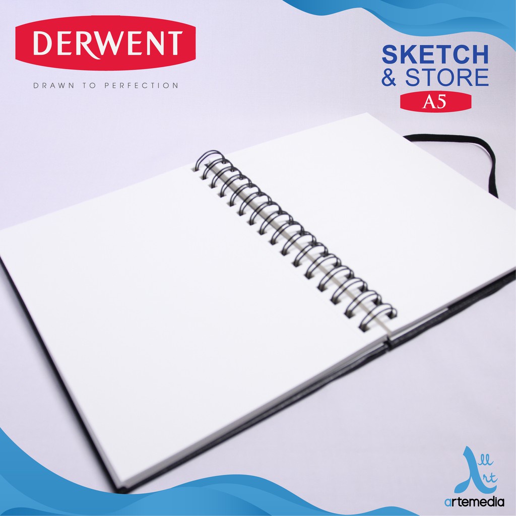 

Buku Sketsa Derwent A5 Sketch & Store Hard Cover Wire Bound Sketchbook