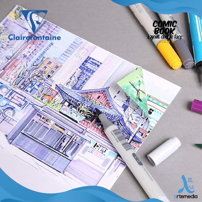 

Buku Sketsa Clairefontaine 13X18Cm Double Sided Layout R Book