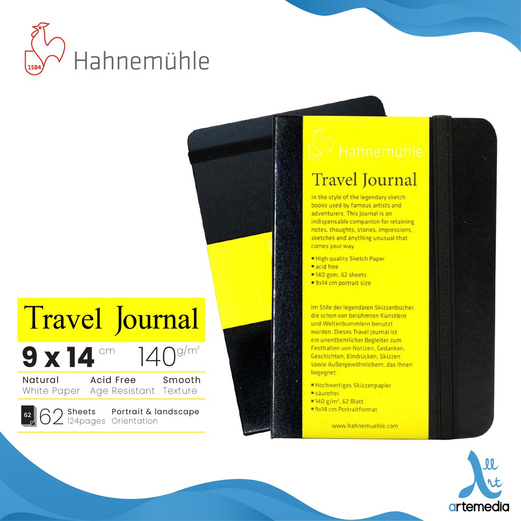 

Buku Sketsa Hahnemuhle Travel Journal 9X14Cm Hard Cover Sketchbook
