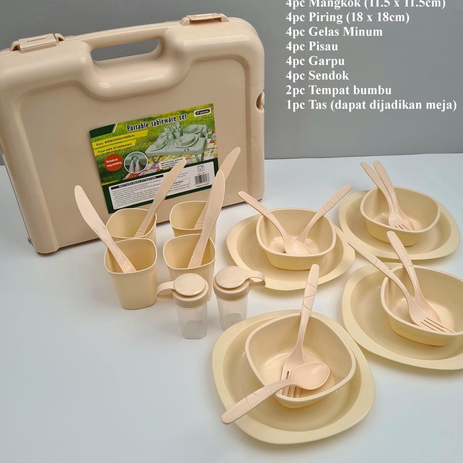 BigSale Piring Makan Set - Piknik Set - Dinner Set - Peralatan Makan Set