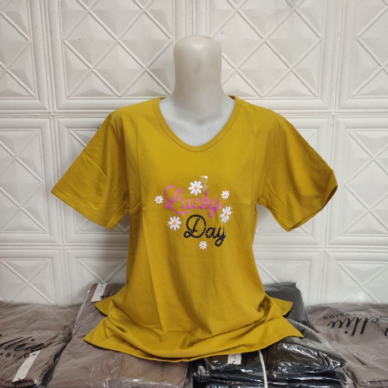 Calfia Kaos Lengan Pendek Wanita Ukuran Jumbo XXL