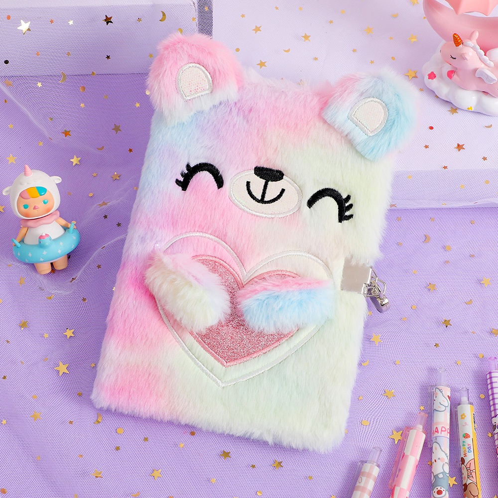 

Ready Sto Buku Diary Gembok Bear Love Buku Tulis Harian Diary Bulu