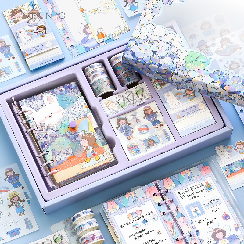 

Journal Kit Set Gift Box / Paket Set Agenda / Notebook Lucu / Diary Lucu / Buku Tulis Catatan Diy