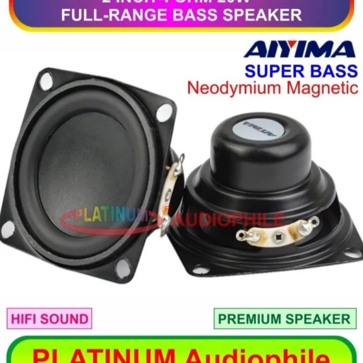 GW Speaker 2 Inch Fullrange Bass Neodymium Magnet 2" Hifi Full range ⁂ ★