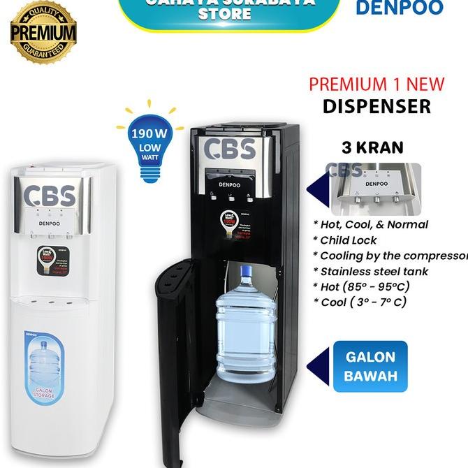 Dispenser standing galon bawah DENPOO PREMIUM 1 NEW LOW WATT