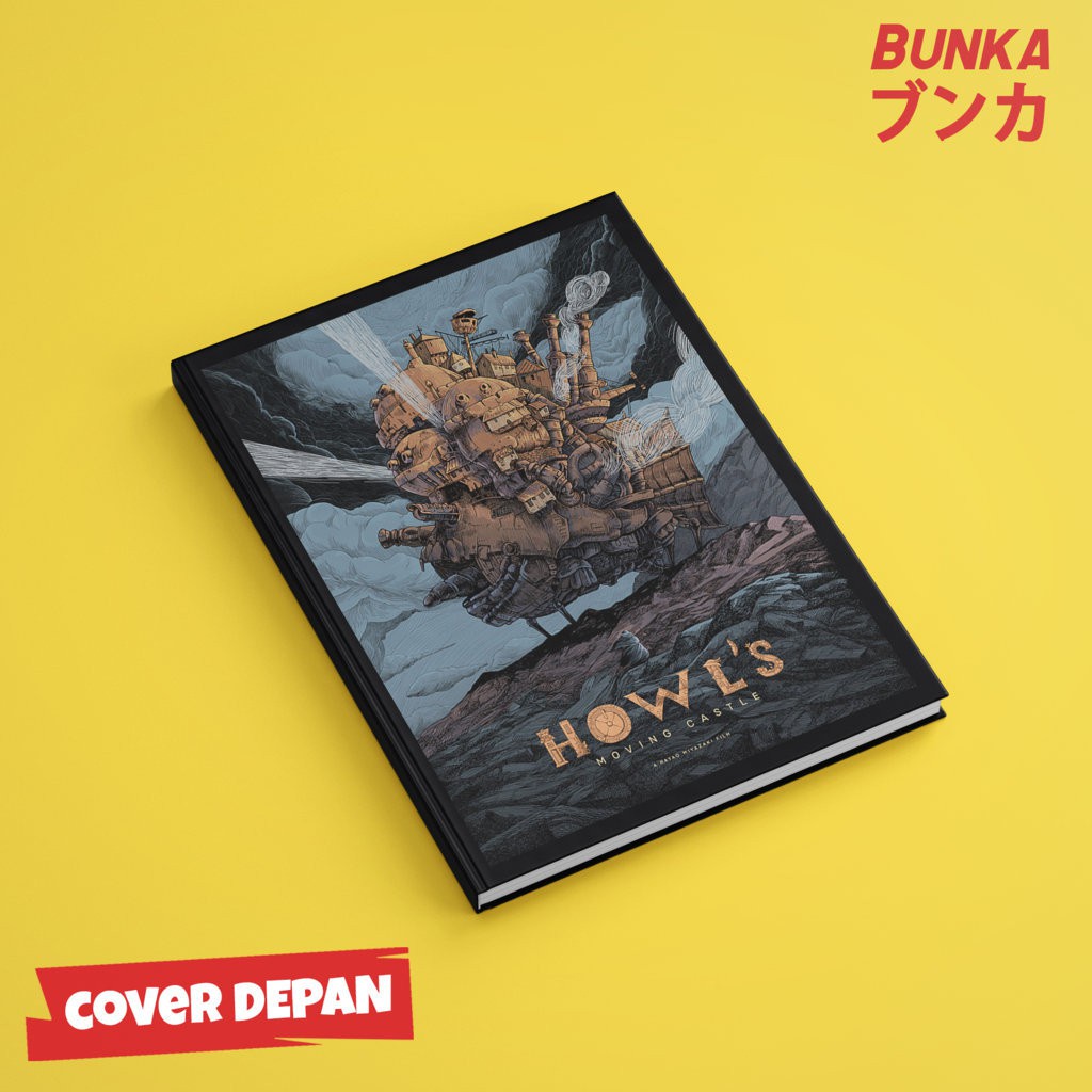 

Notebook Anime Ghibli Howl Moving Castle C Hardcover A5 Buku Tulis Catatan Note Agenda Planner