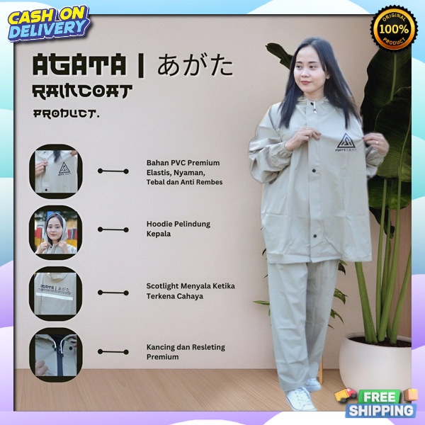 Jaz Ujan Cowok Cewek Waterproof Mantell Original Gaya Korea Murah Jas Hujan Unsex Remaja Kekinian Be