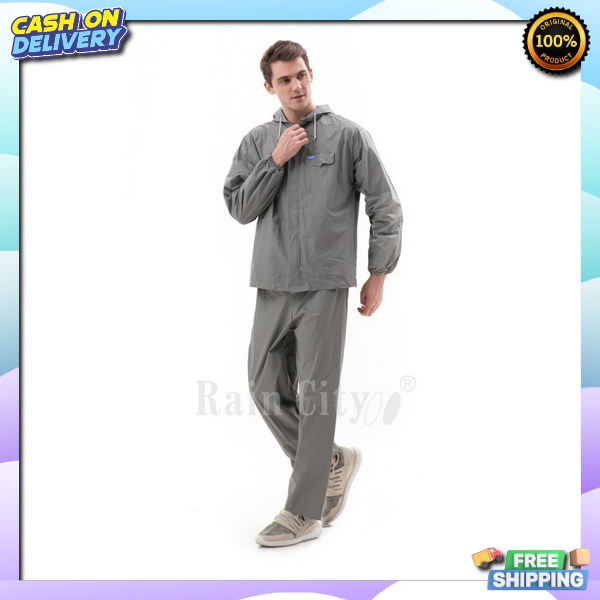 Jas Hujan Pria Keren Mantrol Anti Sobek Musim Hujan Musim Dingin Mantrol Dewasa Polos Jas Hujan Pria