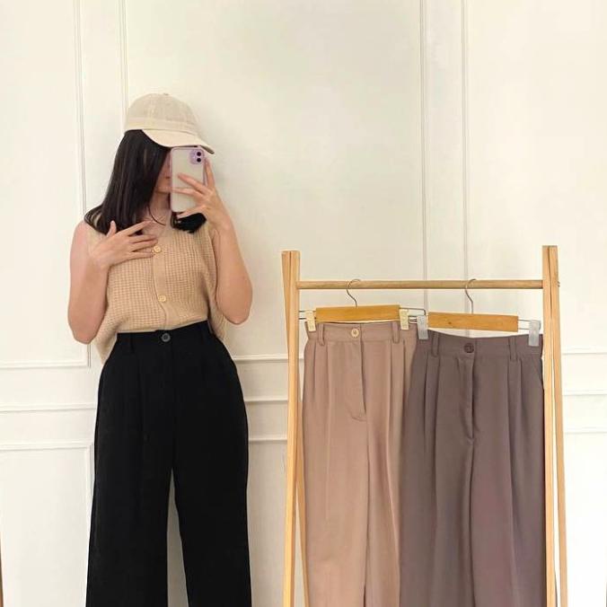 Loose Pants Trousers Wanita - Celana Kulot Wanita - Celana Kantor