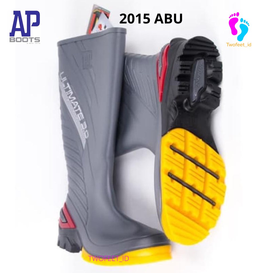 Ap Boots Ap Ultimate 3.0 2015 / Sepatu Safety Boots Panjang Anti Air Hijau , Abu , Orange & Hitam