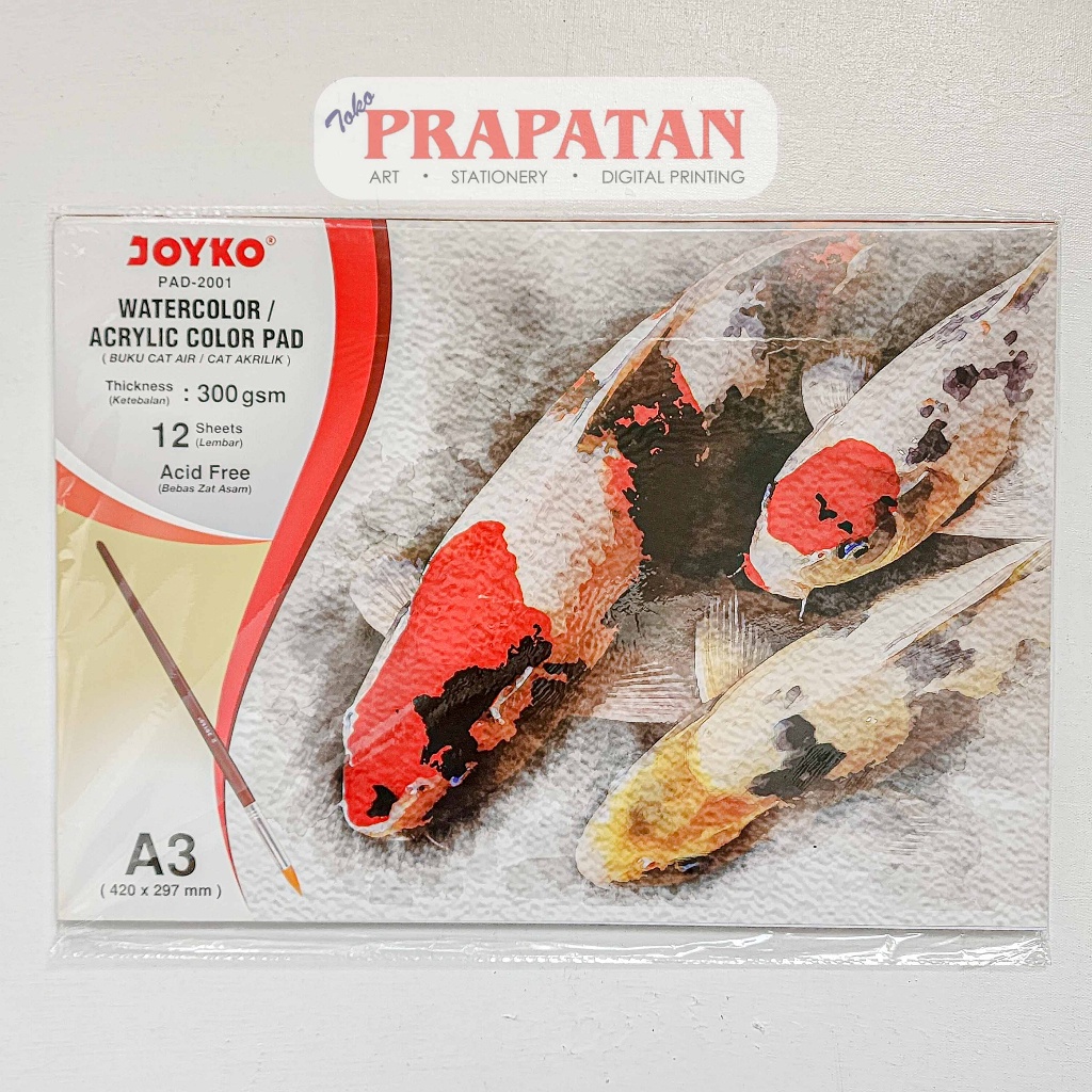 

Joyko Watercolor Acrylic Pad A3 Pad-2001 Buku Cat Air & Cat Akrilik