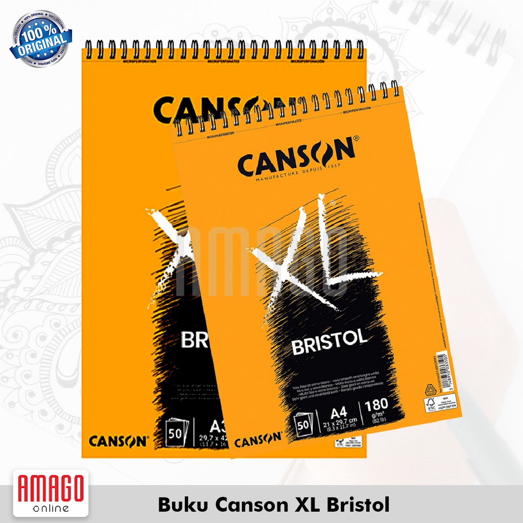 

Buku Gambar Canson Xl Bristol - Kertas 50 Lembar 180 Gsm A3 (29,7 X 42 Cm) - 31078A022