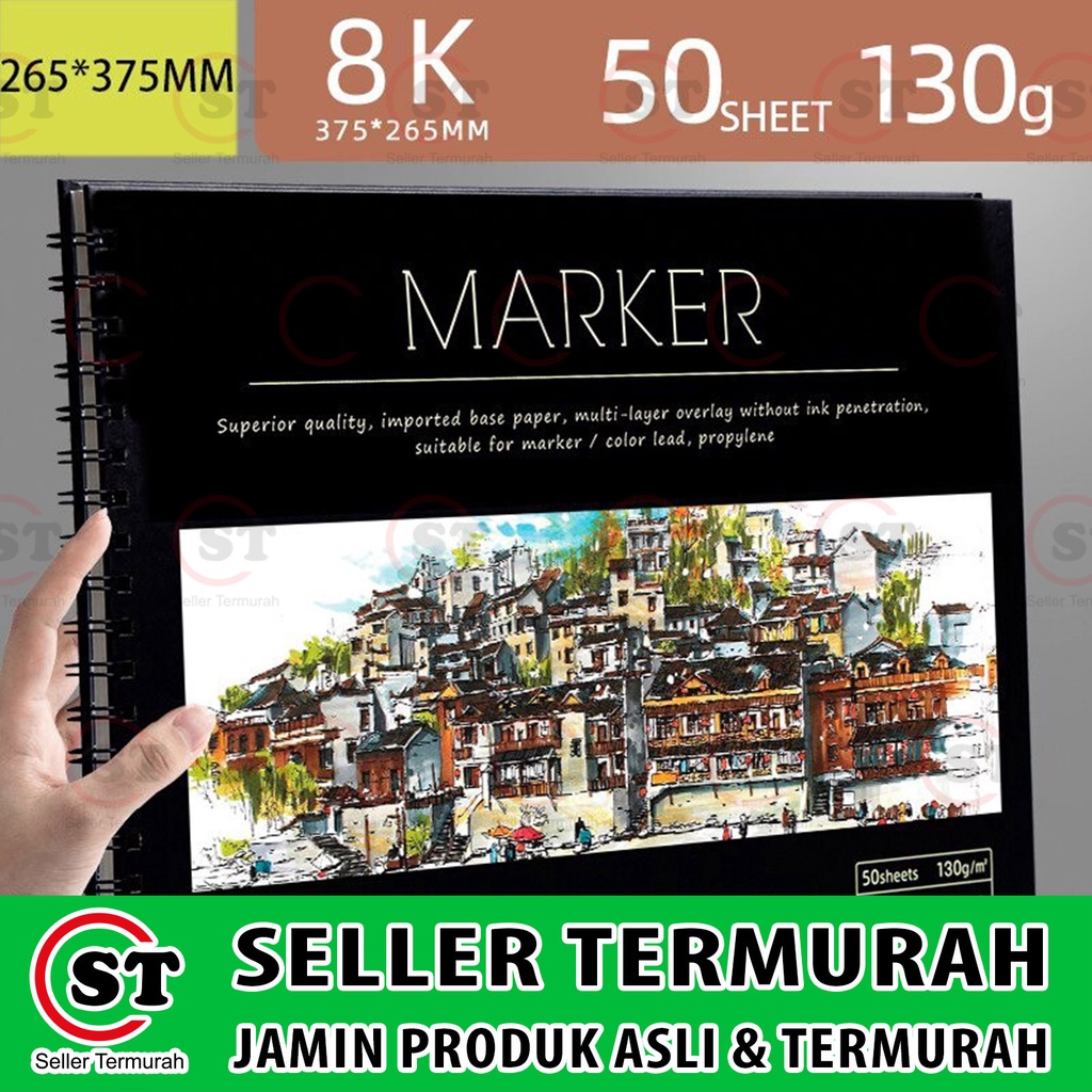 

Marker Pad 50 Sheets 130G Professional No Etration R Sketchbook