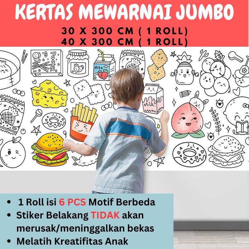 

Kertas Gambar Mewarnai Besar Poster Doodle Colng Sheet Jumbo St0041