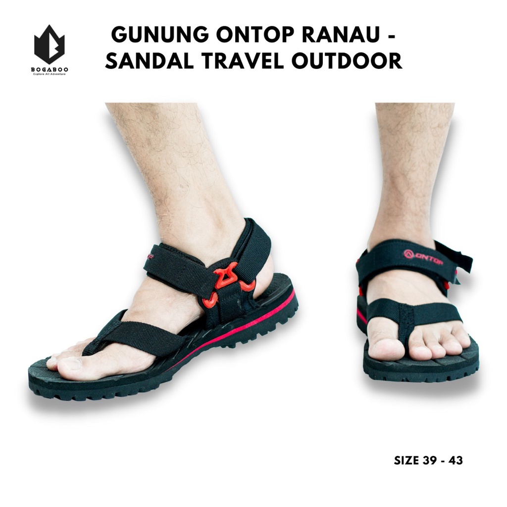 [ Cod ] Sandal Gunung Ontop Ranau - Sandal Hiking - Sandal Mendaki - Sandal Gunung Pria - Sendal