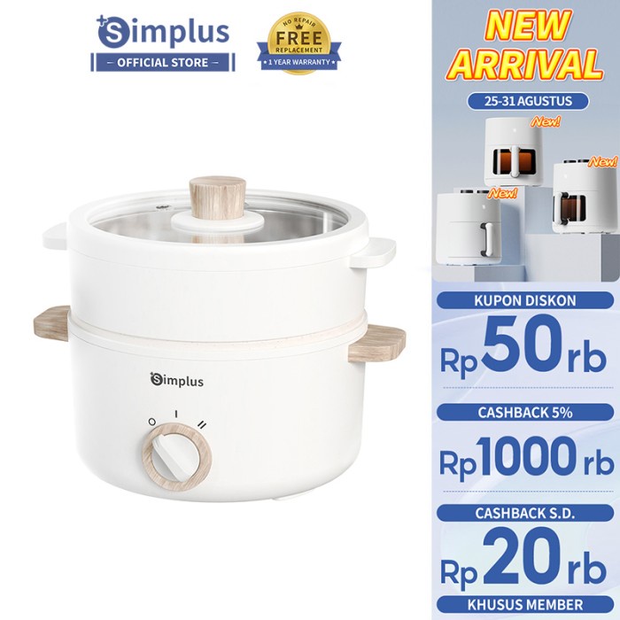 SIMPLUS PANCI LISTRIK SERBAGUNA PANCI ELEKTRIK PANCI LISTRIK LOW WATT