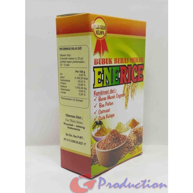 

langsung order saja] Enerice - Bubuk Beras Merah 200gr