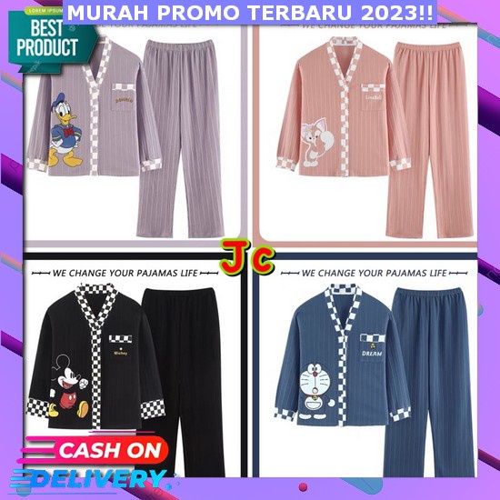 Piyama Wanita Dewasa 2023 Pyama Cewek Kekinian Piyama Wanita Lengan Panjang Hot Malam Sleepwears Baj