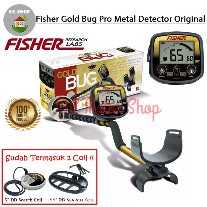 Terlaris Fisher Gold Bug Pro Gold Silver Metal Detektor Detector Emas Logam Ori