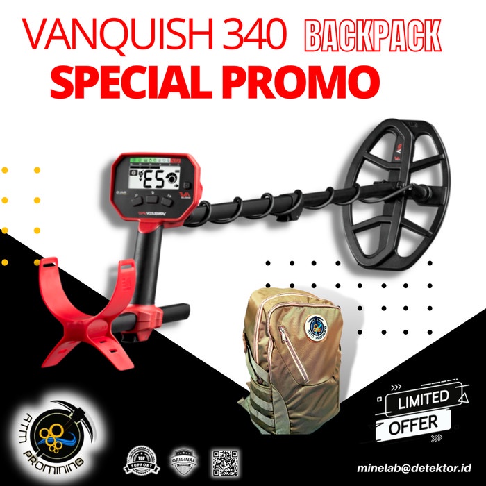 Terlaris Vanquish 340 - Minelab - Backpack / Ransel Detektor - Detektor Emas