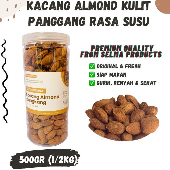 

KACANG ALMOND KULIT PANGGANG RASA SUSU 500gr Almond Cangkang Susu Milk