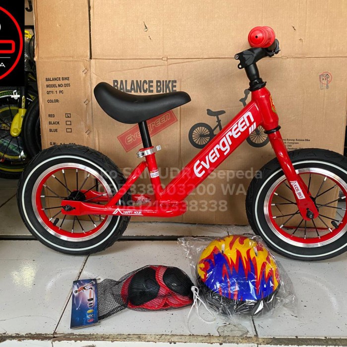 Terlaris Sepeda Anak Push Bike Balance Evergreen Free Helm Dan Dekker Murah Bdg