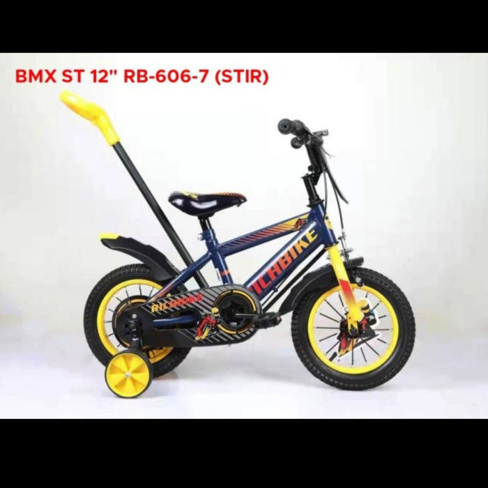 Sepeda Anak Bmx 12 Inch Richbike Stir Dorongan Ban Pompa Berkualitas