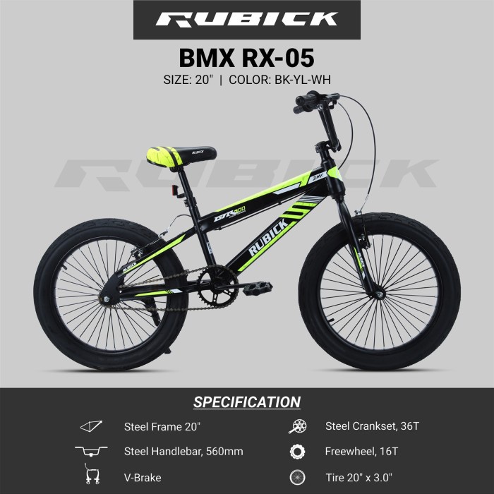 Sepeda Bmx Anak 20 Inch Rubick Berkualitas