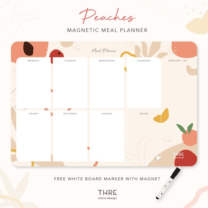 

MAGNETIC MEAL PLANNER + MARKER // THRE DESIGN